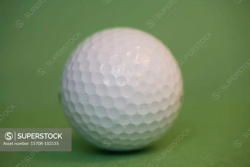 A golf ball, close up