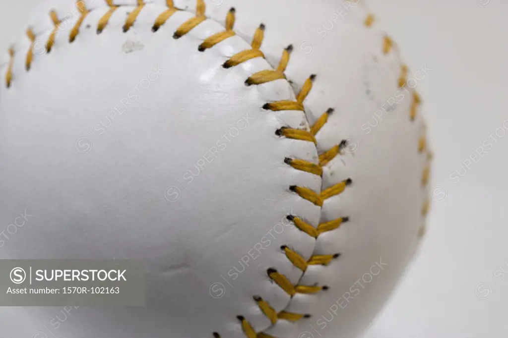 A softball, close up