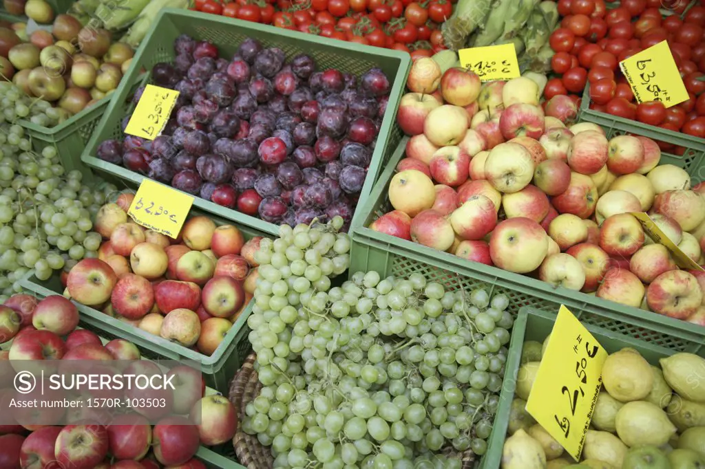 Assorted fruit at market