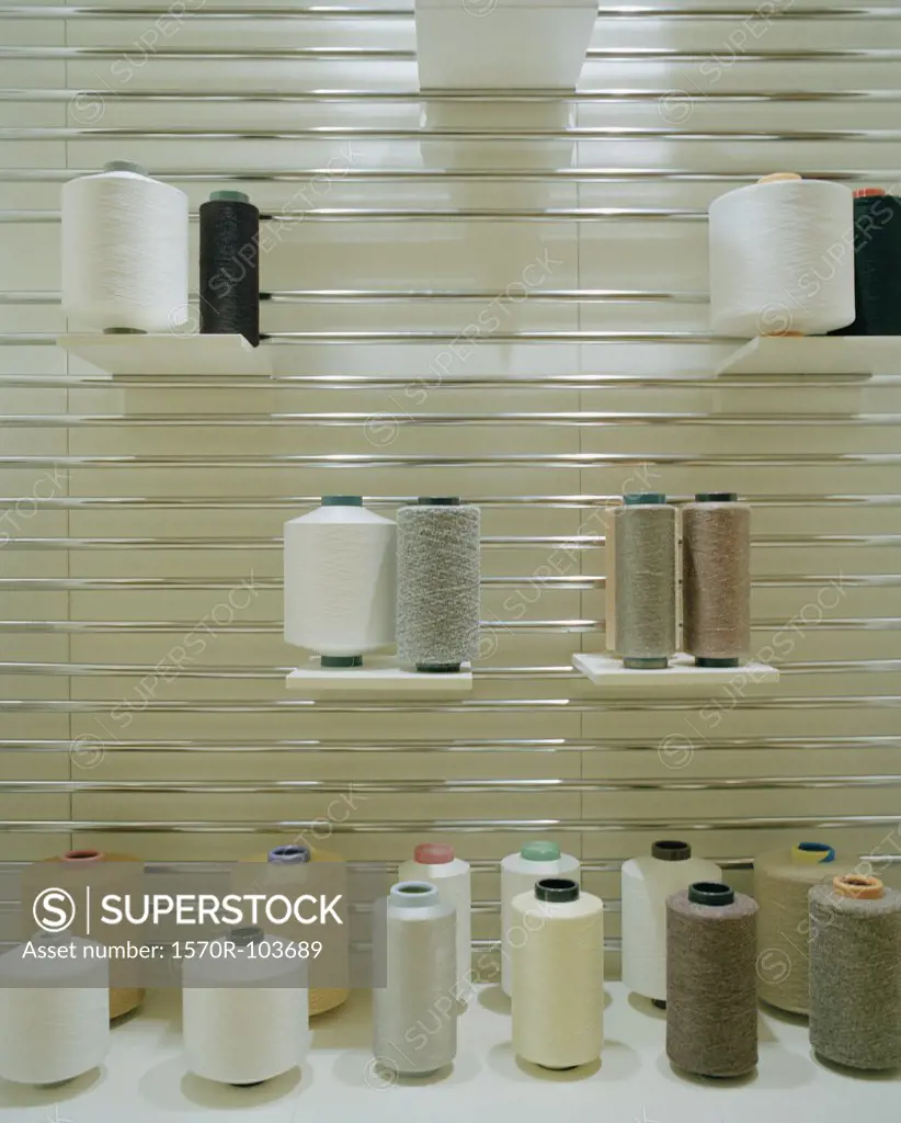 Spools of sewing thread
