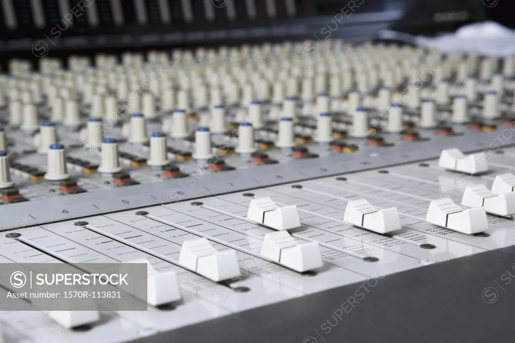 Sound mixer in recording studio