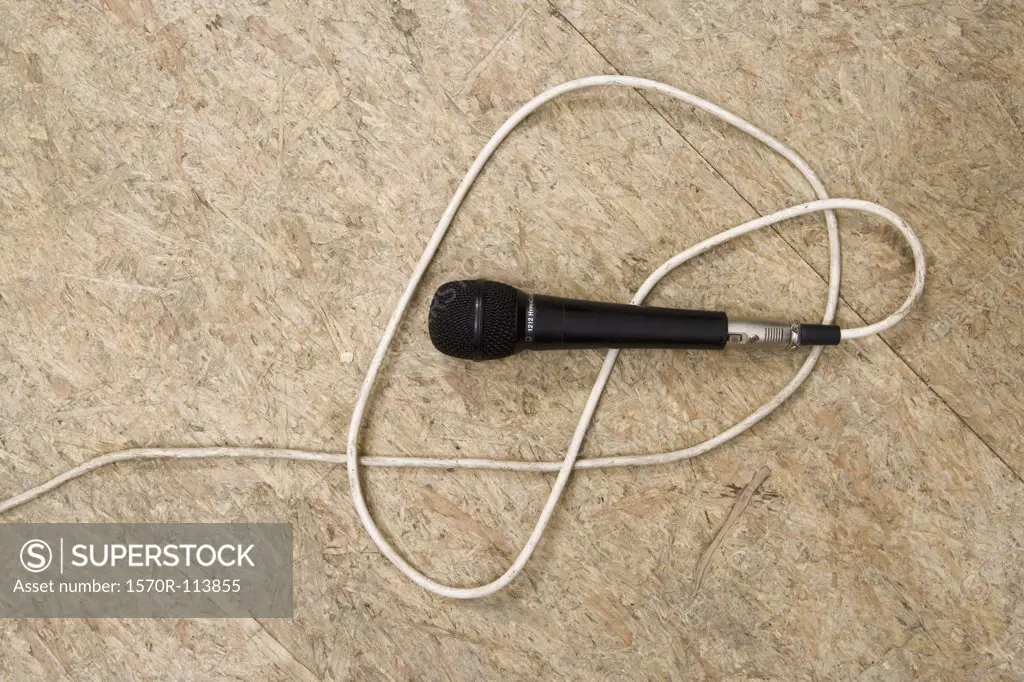 Microphone on lying floor