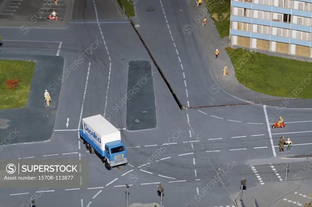 Model of truck crossing intersection