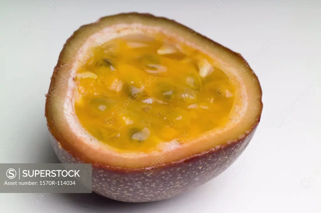 Cross section of passion fruit