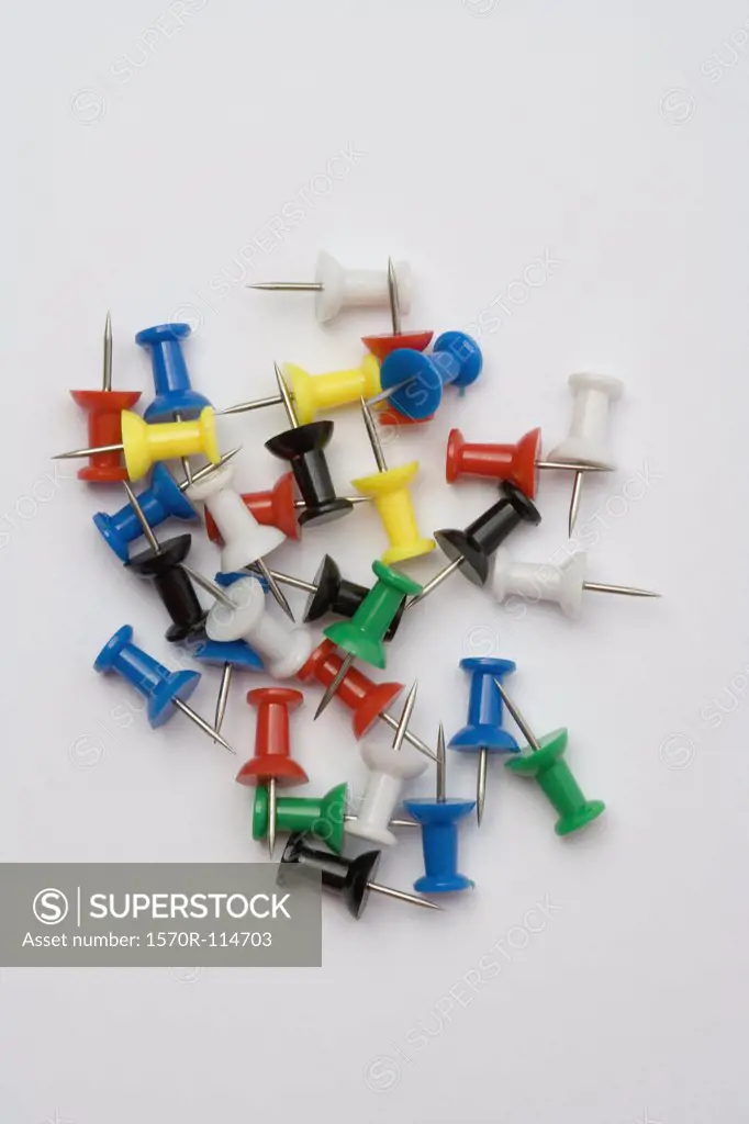 group of push pins