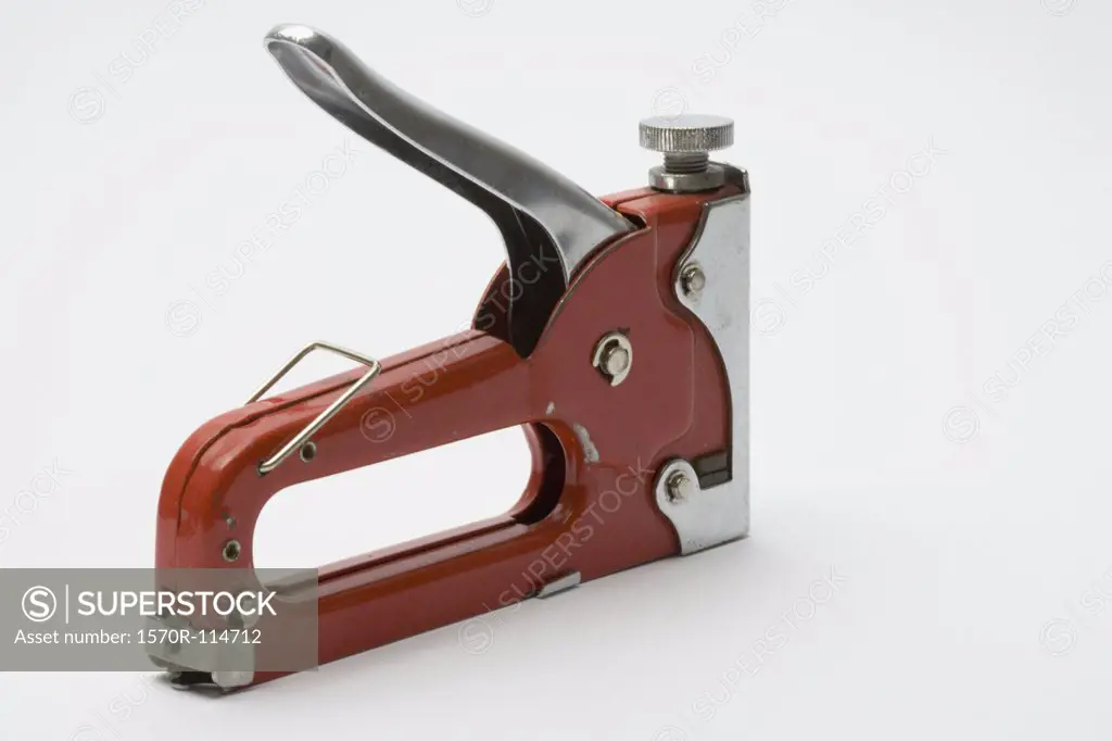 Red metal stapler