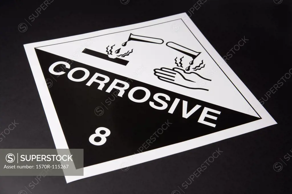 Corrosive’ warning sign