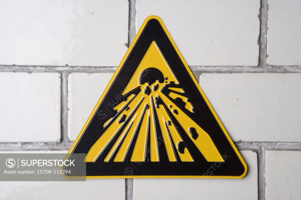 'Explosive' warning sign