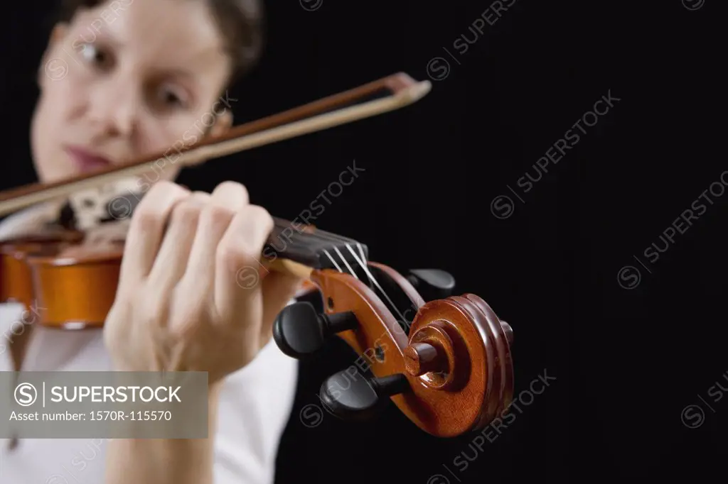 Woman playing a violin