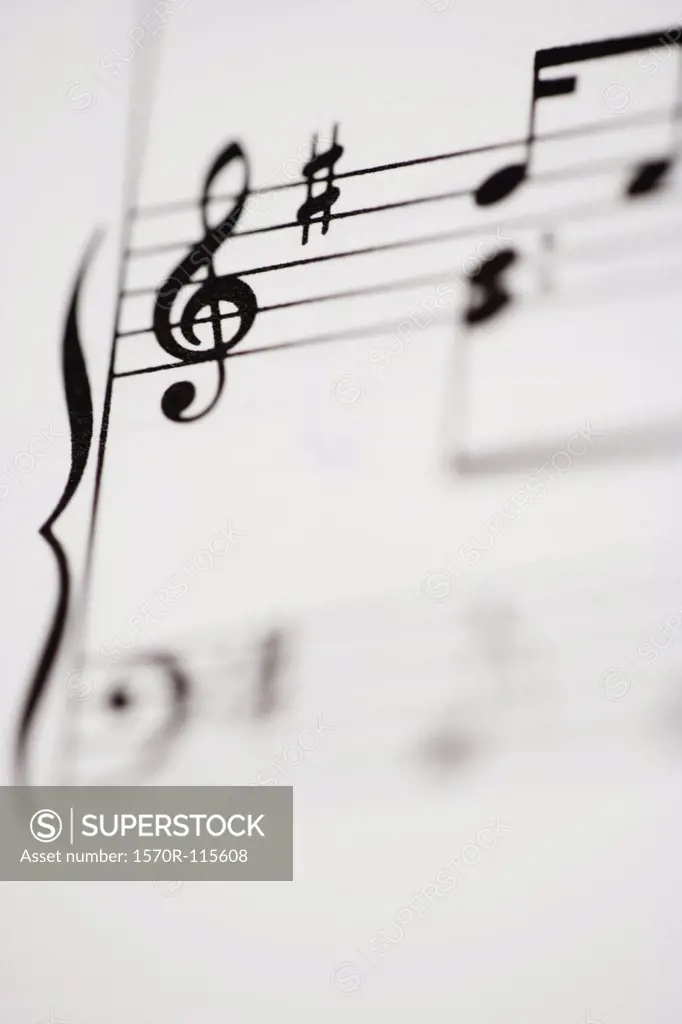 Detail of sheet music