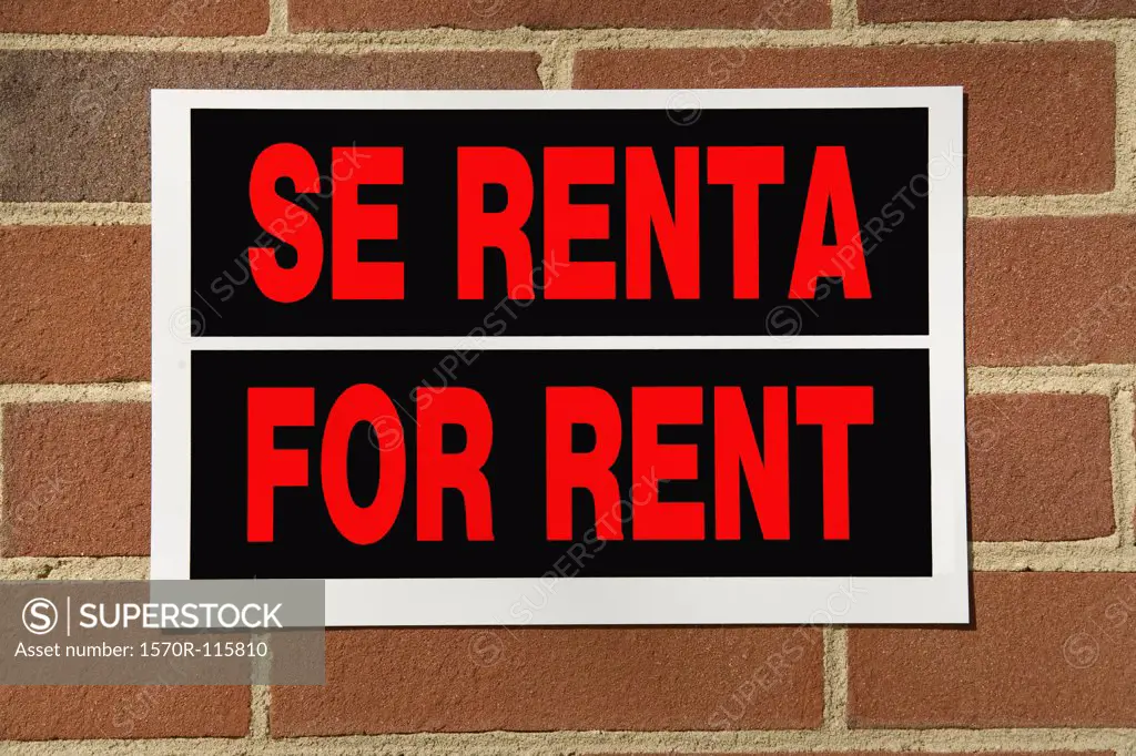 For Rent’ sign