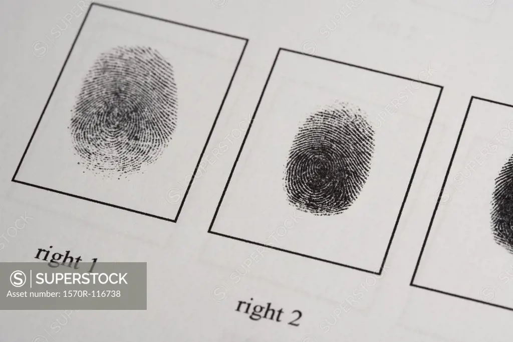 Detail of a fingerprint document