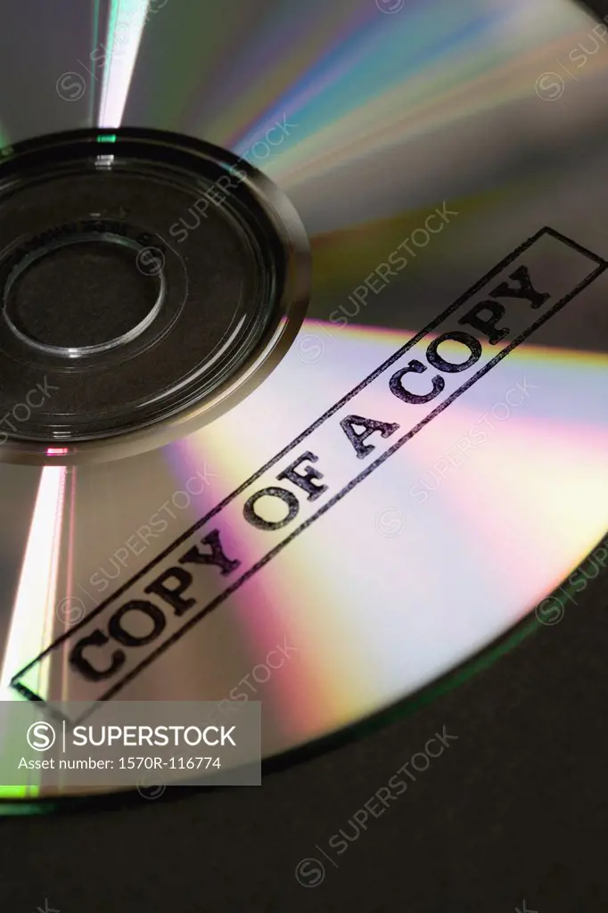 A CD stamped 'Copy of a Copy'