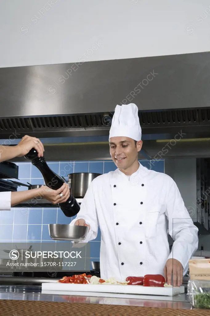 Chefs working in a kitchen