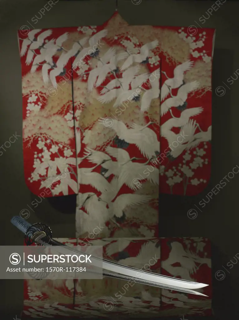 A kimono and a samurai sword