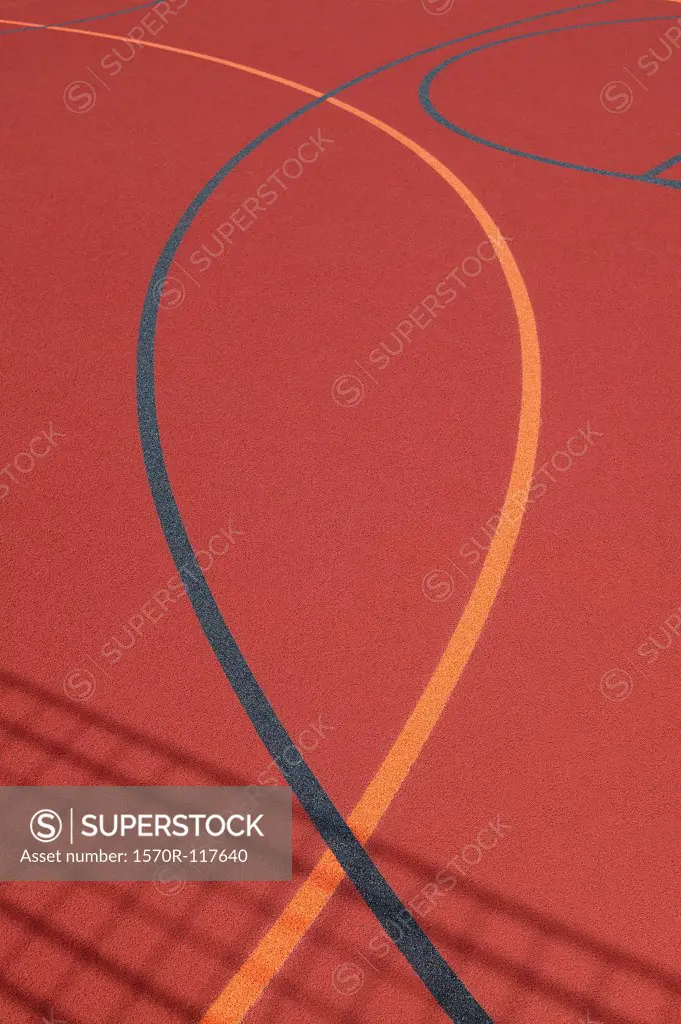 Lines on a sports court