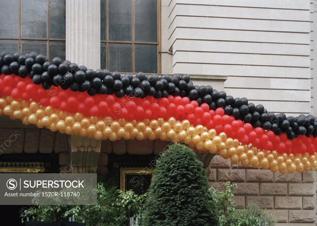 Large Group of balloons in the colors of the German flag