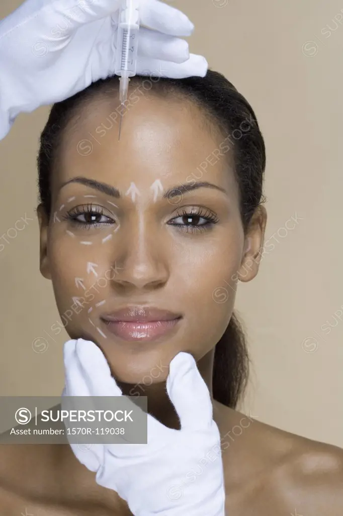 A woman having cosmetic surgery