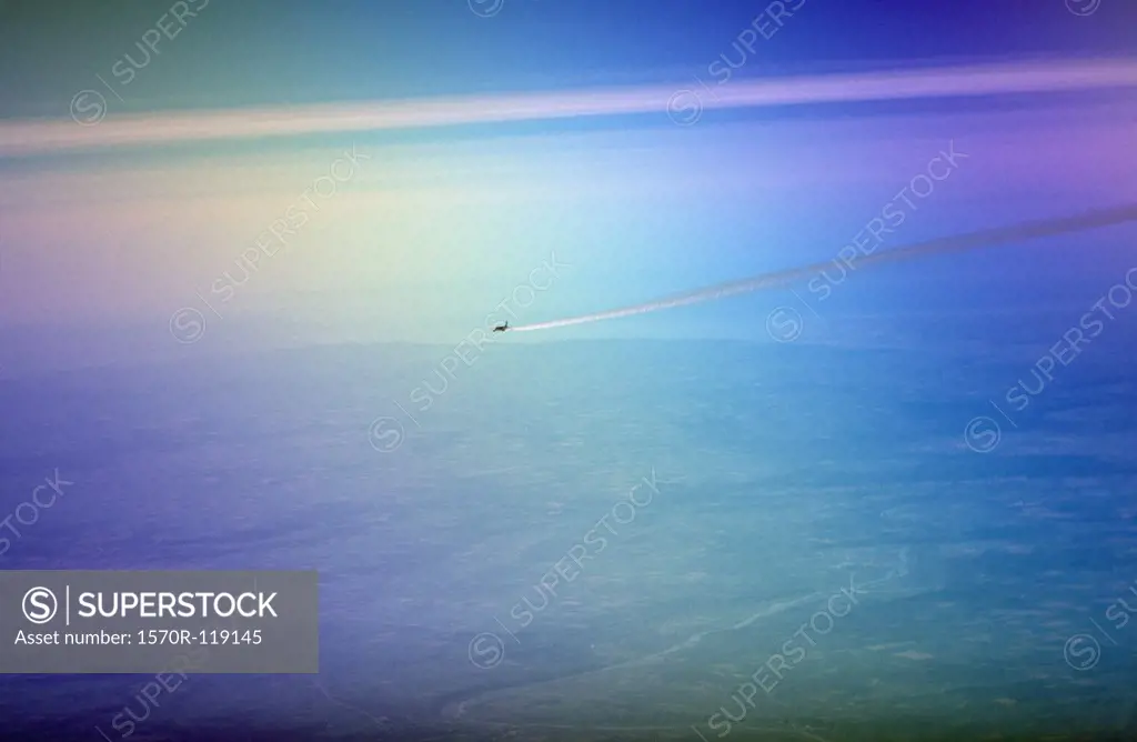 A plane flying