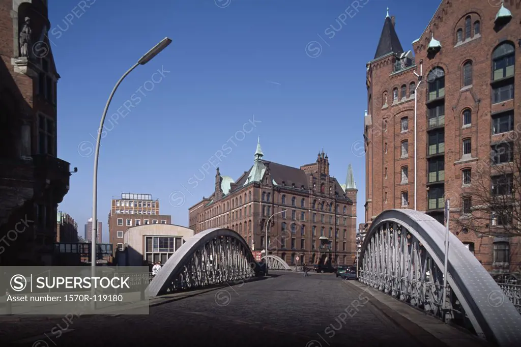 A road bridge in Hamburg, Germany