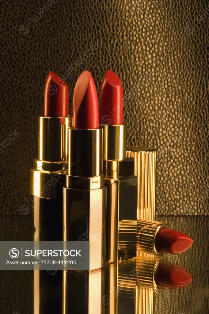 A group of red lipsticks