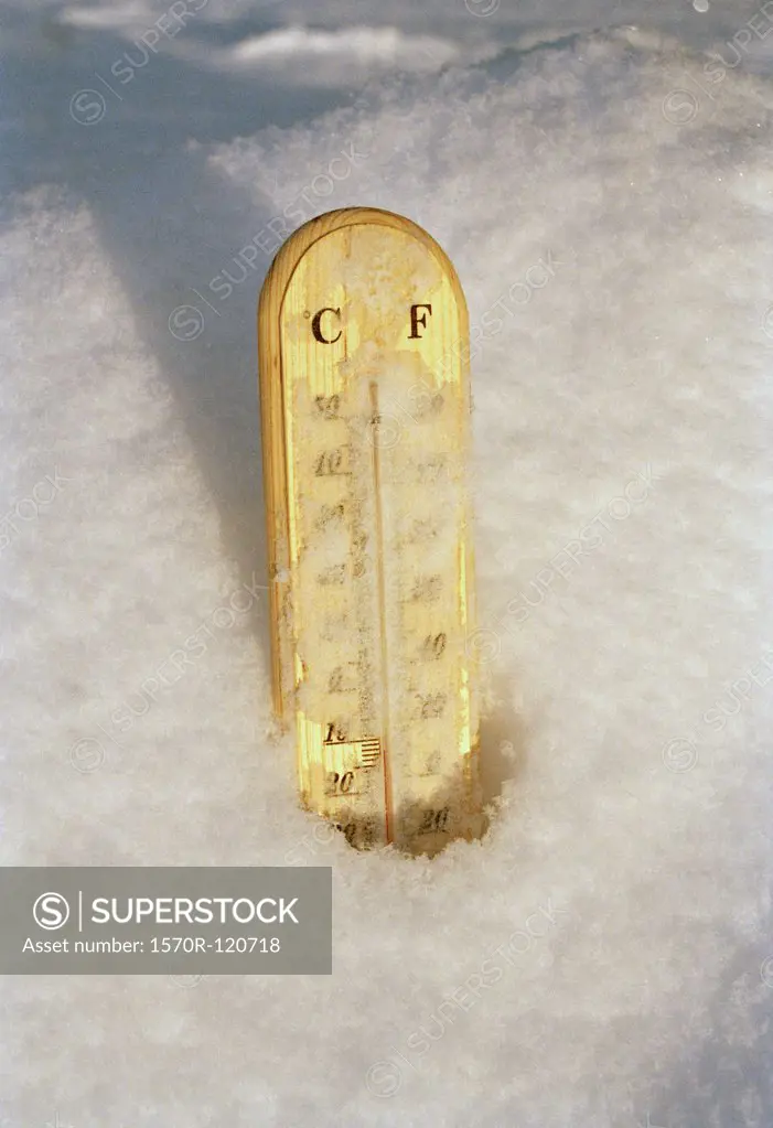 Thermometer in the snow