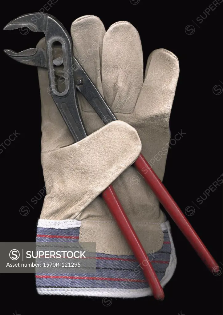 Work glove and pliers