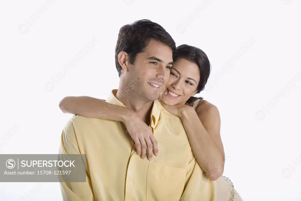 A young couple smiling