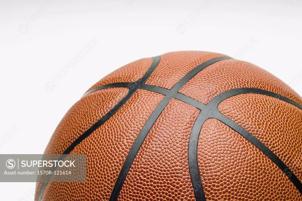 Studio shot, close up of basketball