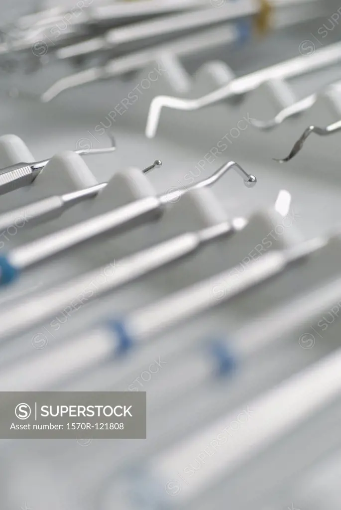 Close up of dental instruments