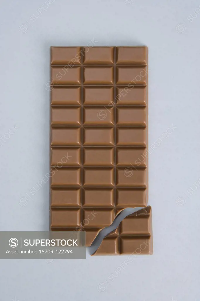 Broken chocolate bar