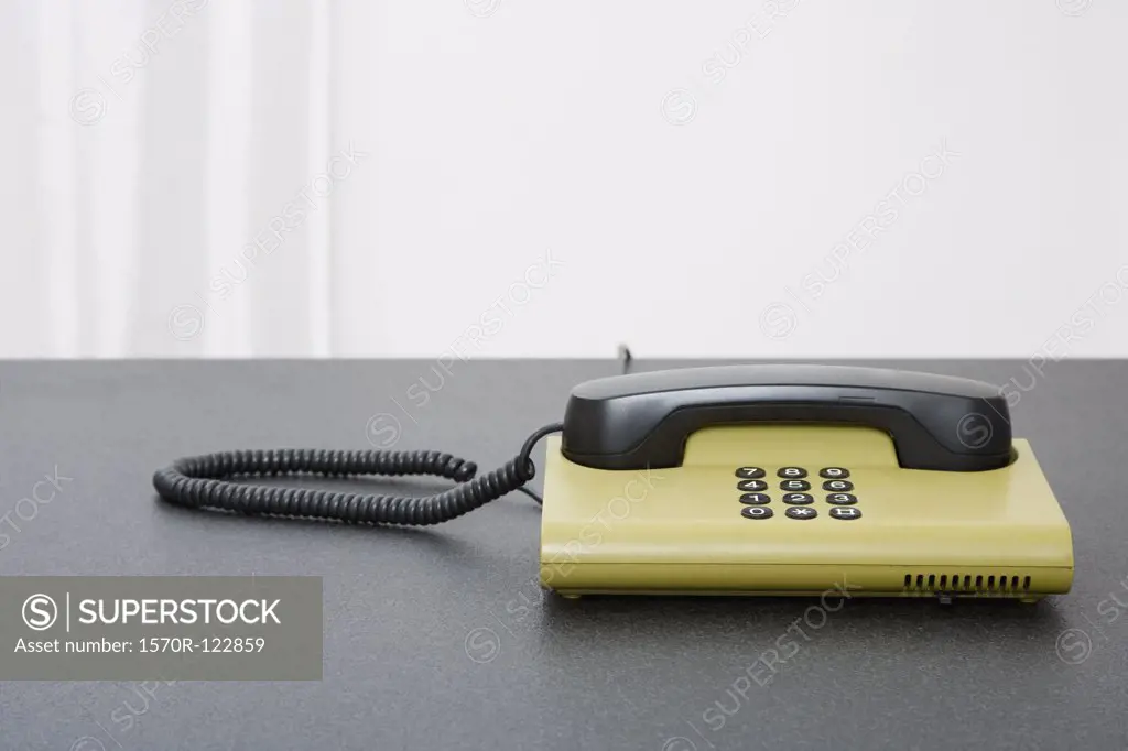 A landline telephone