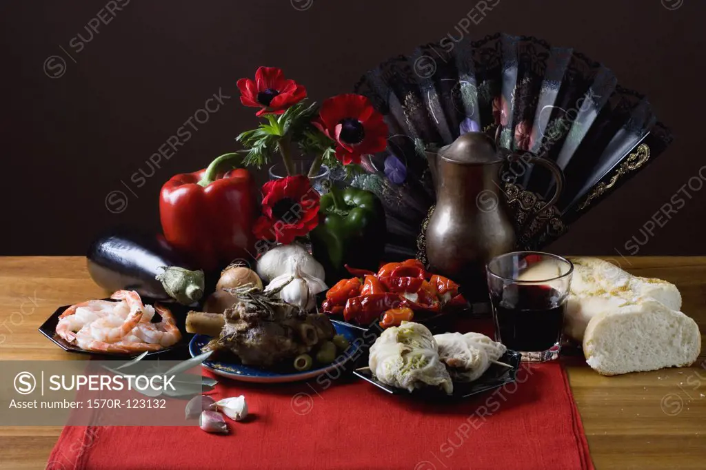 Stereotypical Spanish food and ingredients