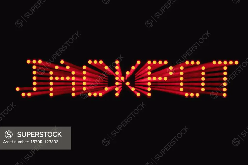 'Jackpot' illuminated in red lights