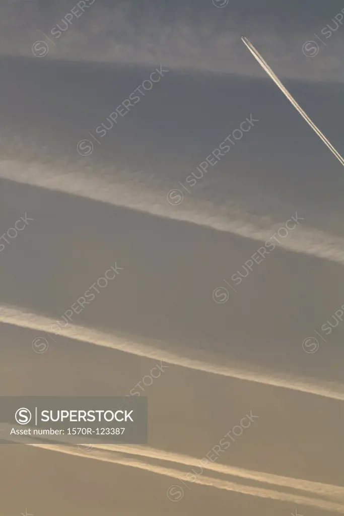 Vapor trails in the sky