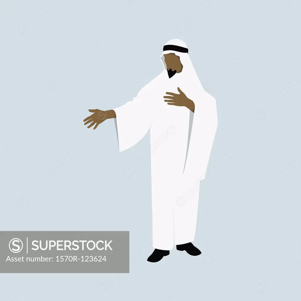 A stereotypical Saudi Arabian man