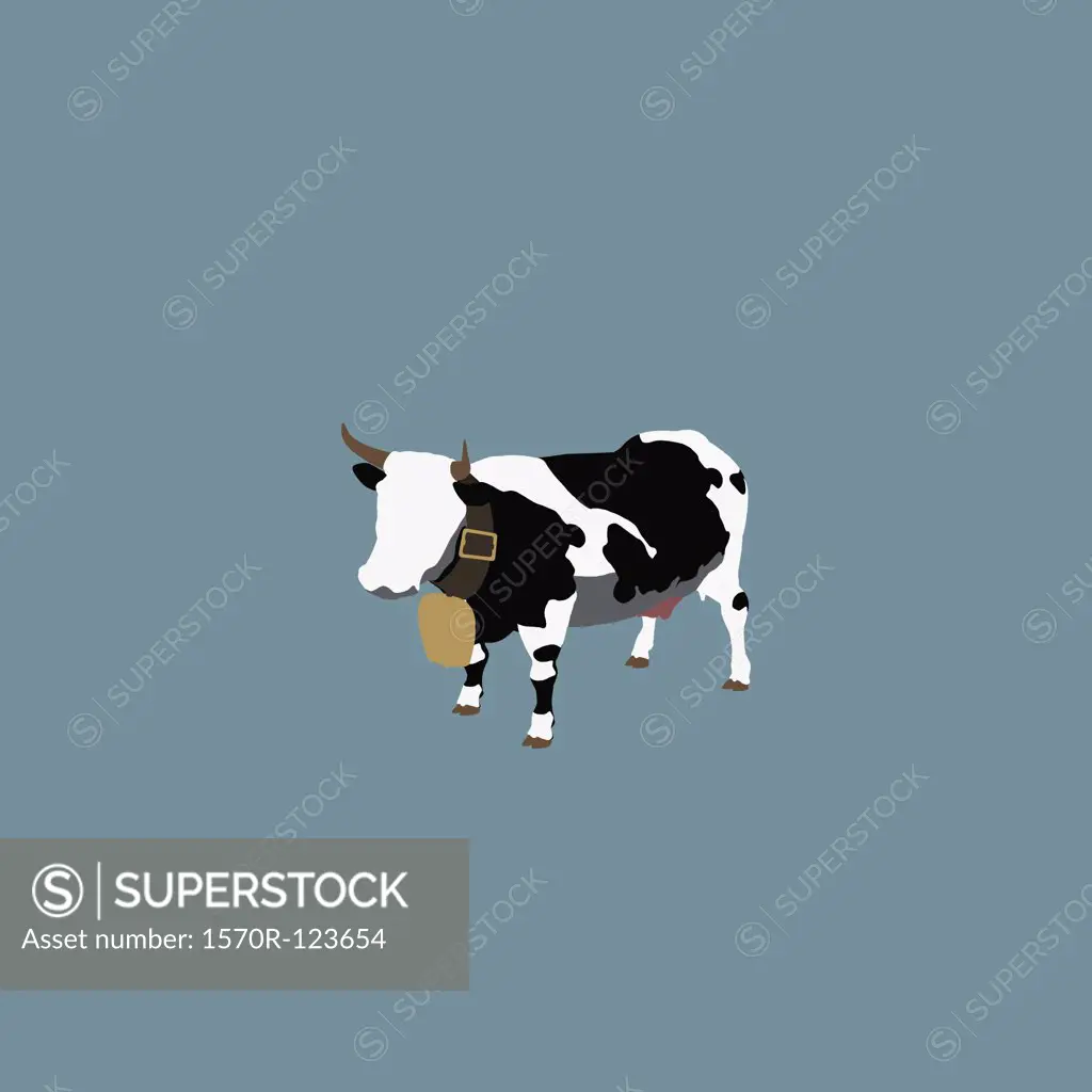 Stereotypical Swiss dairy cow