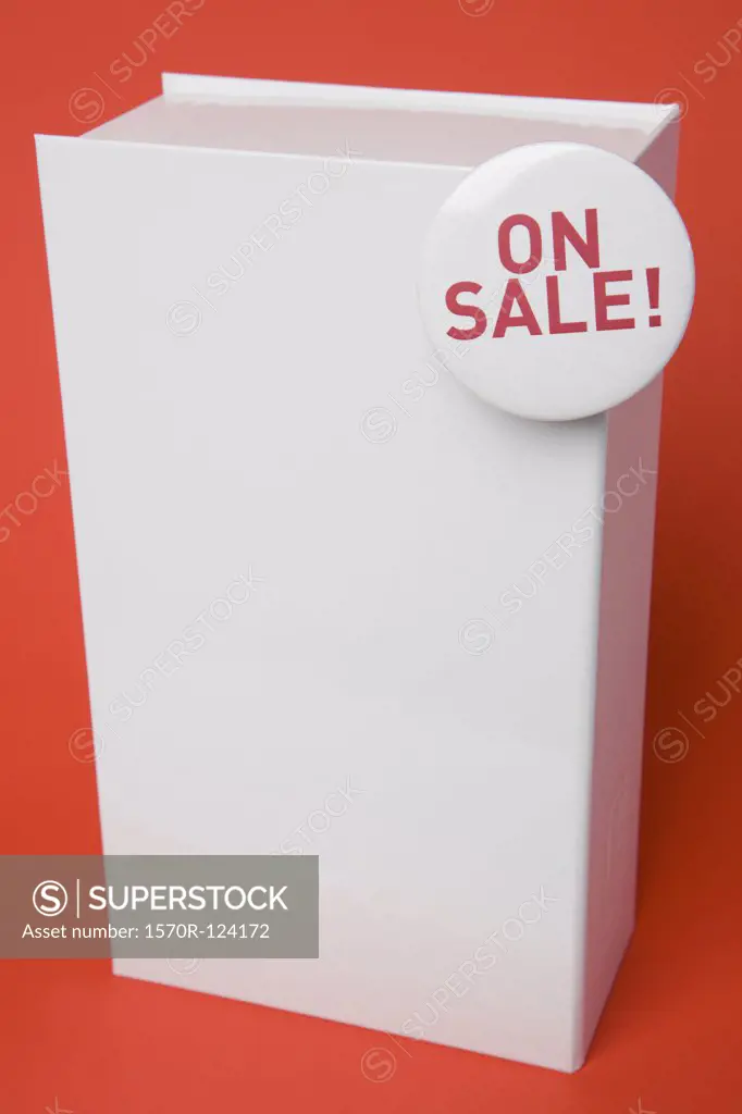 A blank box with an 'on sale' badge