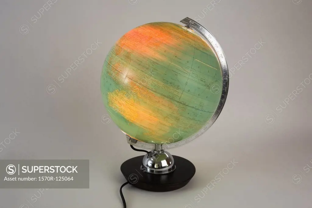 A globe spinning