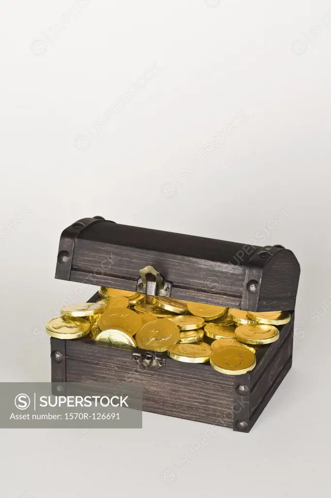 A chest full of gold coins