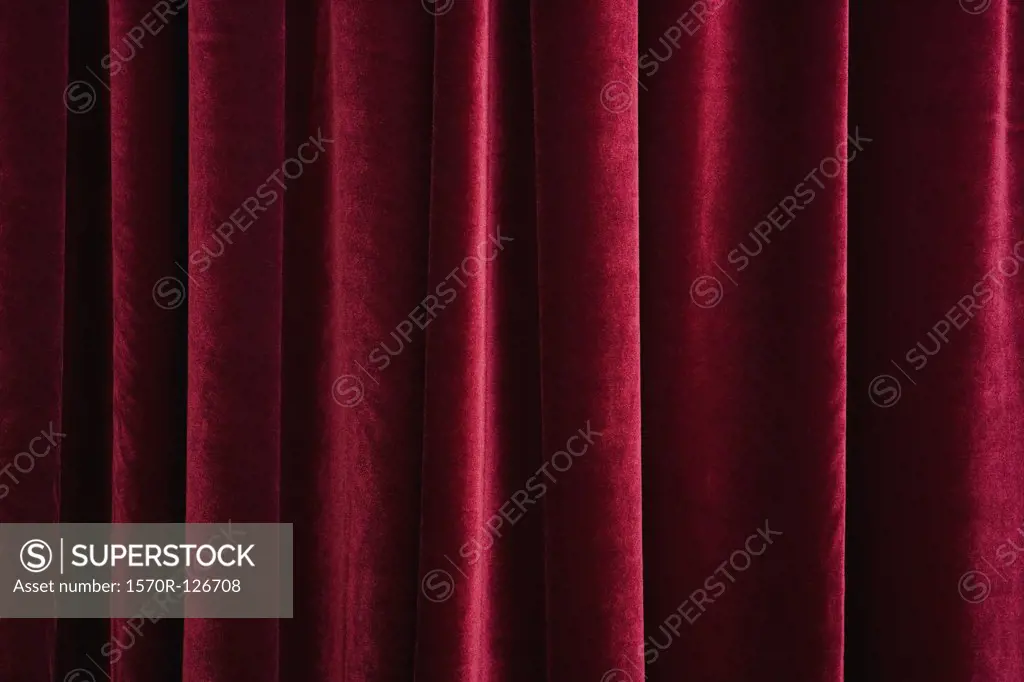 A red velvet curtain