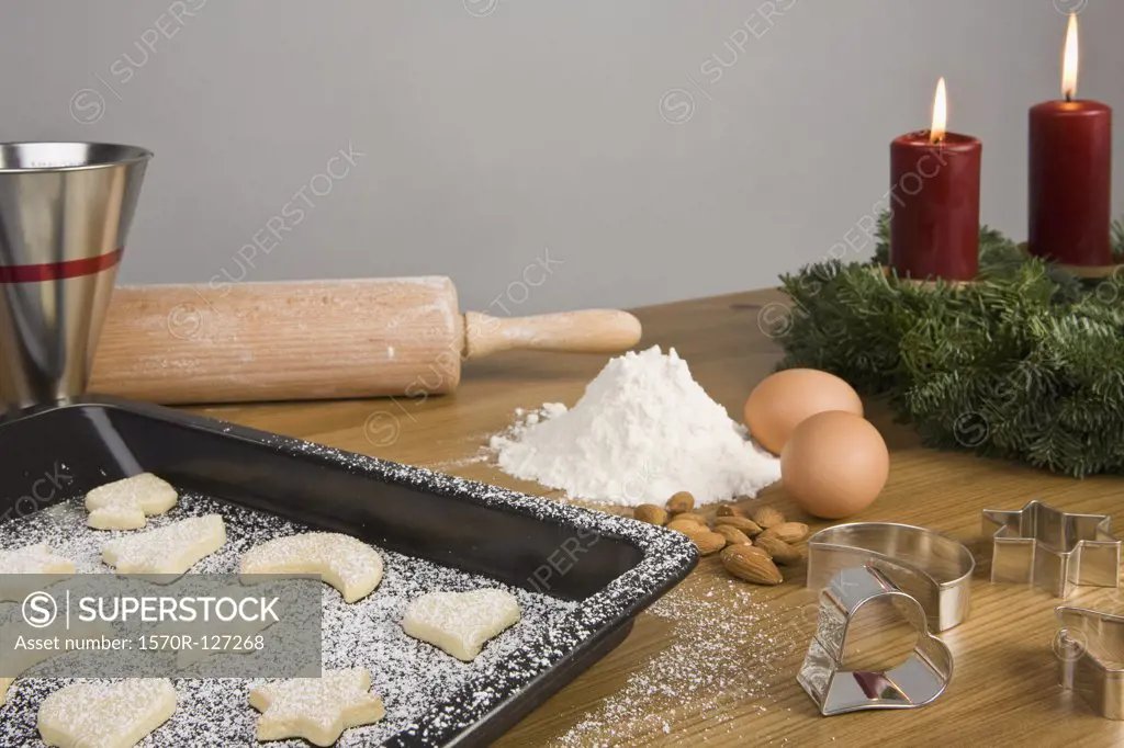 Baking cookies at Christmas
