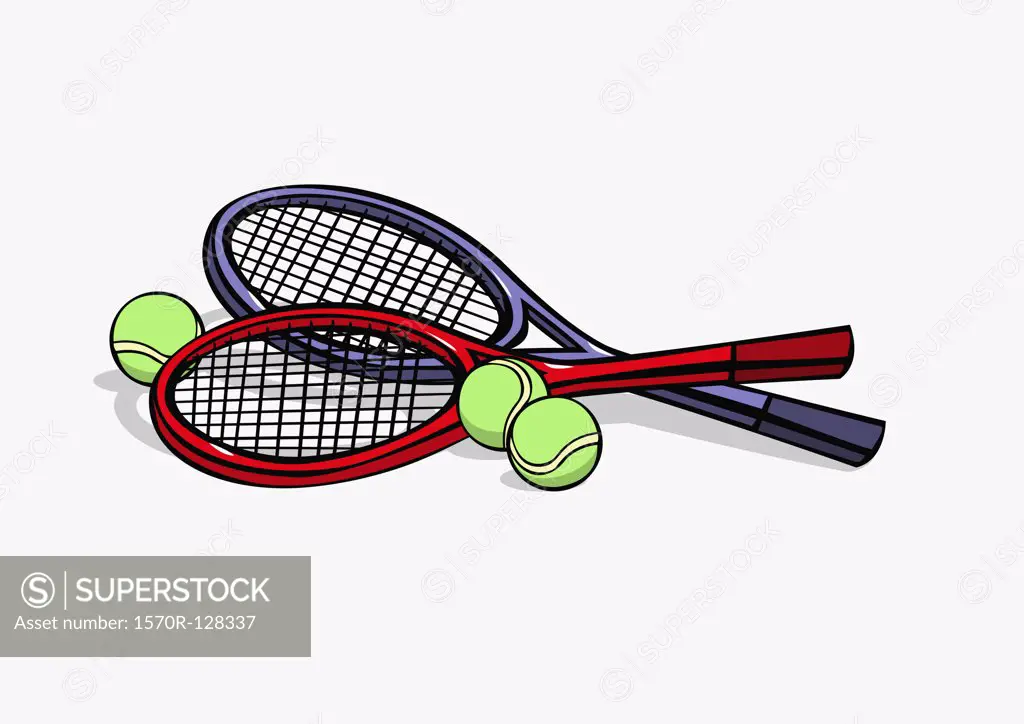 Tennis rackets and tennis balls