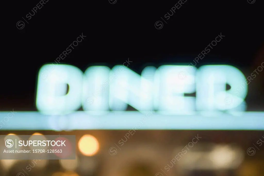 A diner neon sign