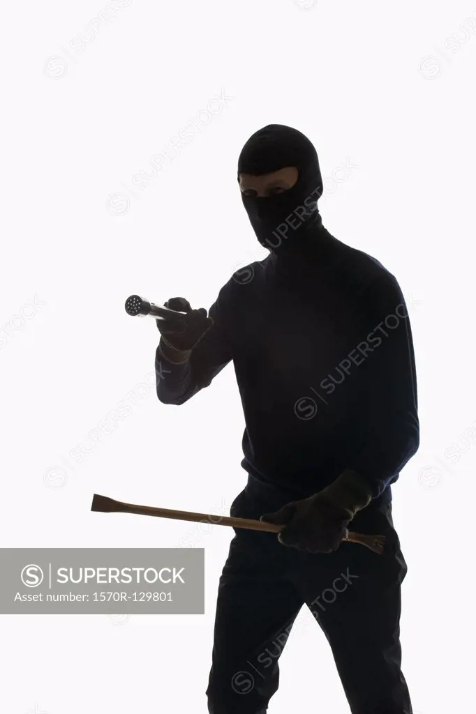A thief wearing a balaclava