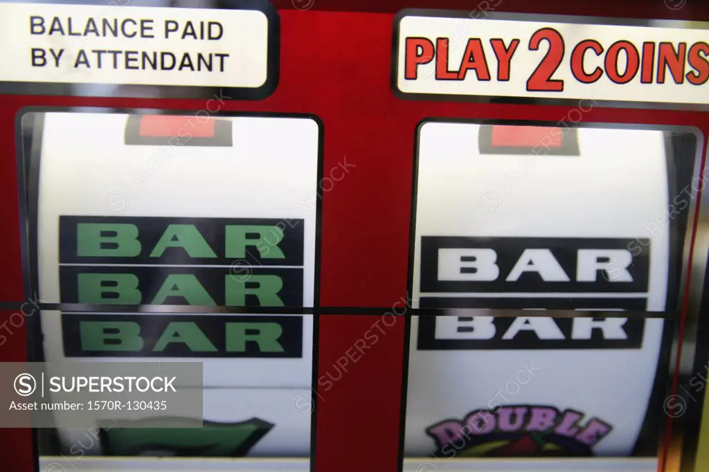 Close up of a slot machine