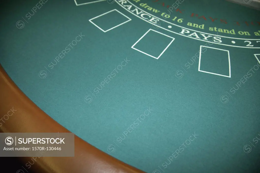 An empty blackjack table