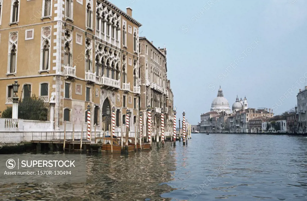 Grand Canal leading to Santa Maria della Salute, Venice, Italy