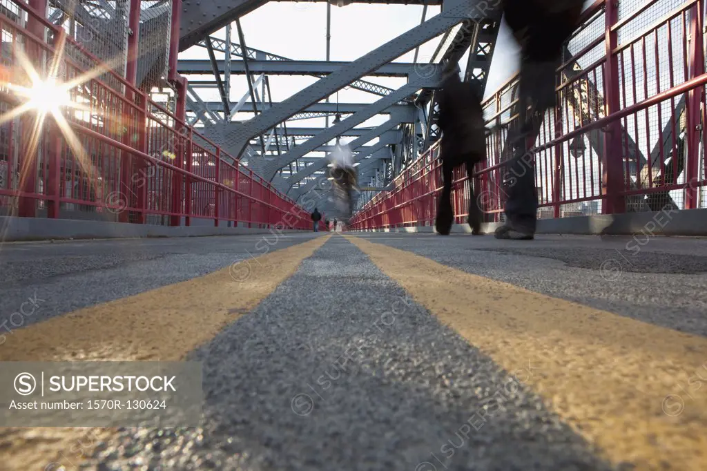 Williamsburg Bridge walkway, New York City, NY, USA