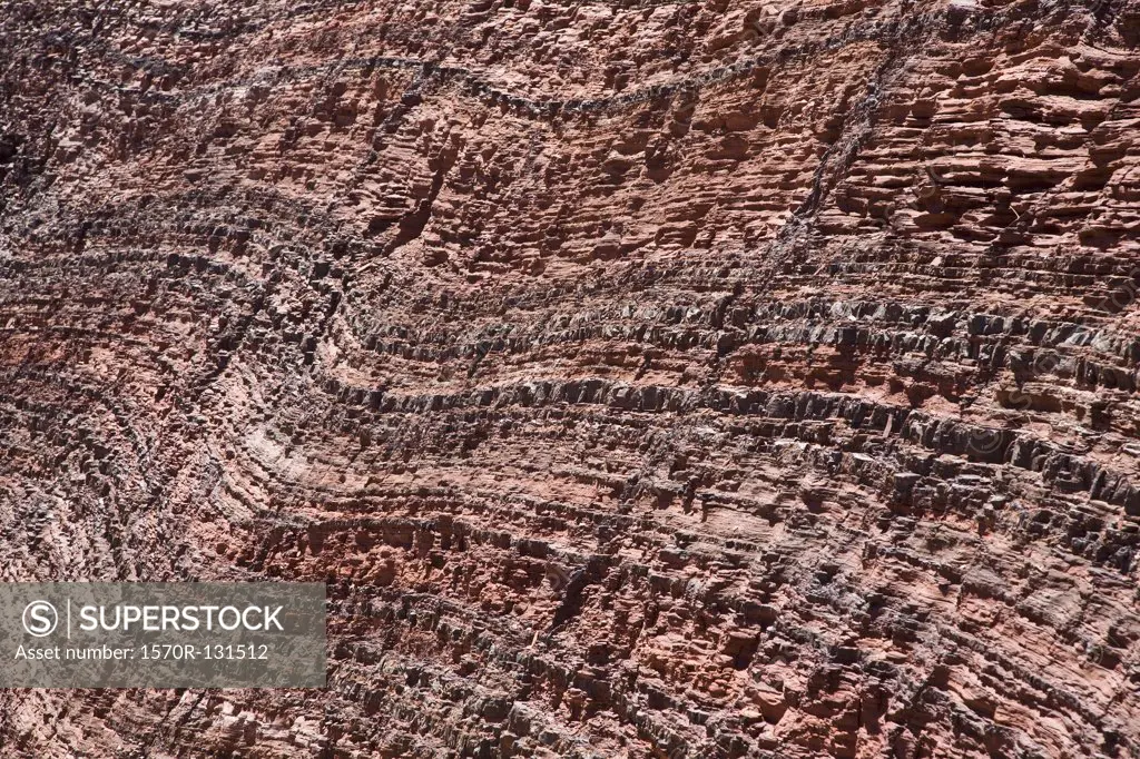 View of a rocky surface from above, Port Hedland, Western Australia, Australia